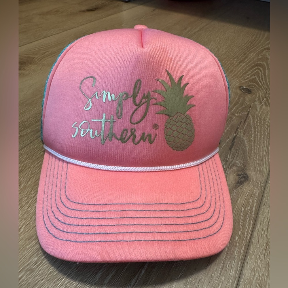 Simply Southern Pink and Teal Trucker hat